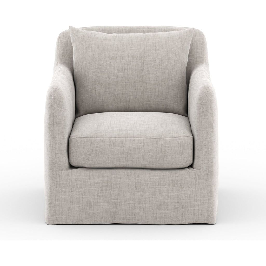 Dade Outdoor Swivel Chair - Stone Gray