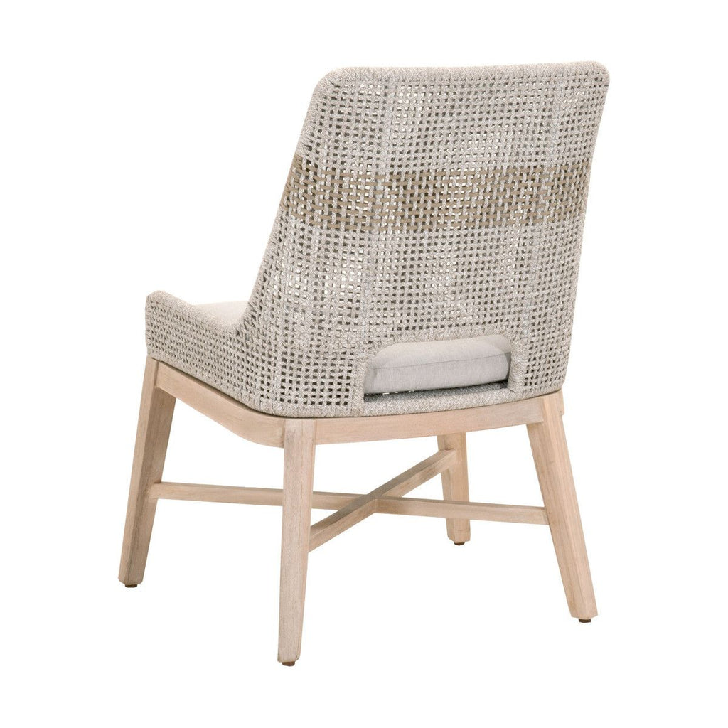 Tapestry Outdoor Dining Chair - Taupe and White Rope
