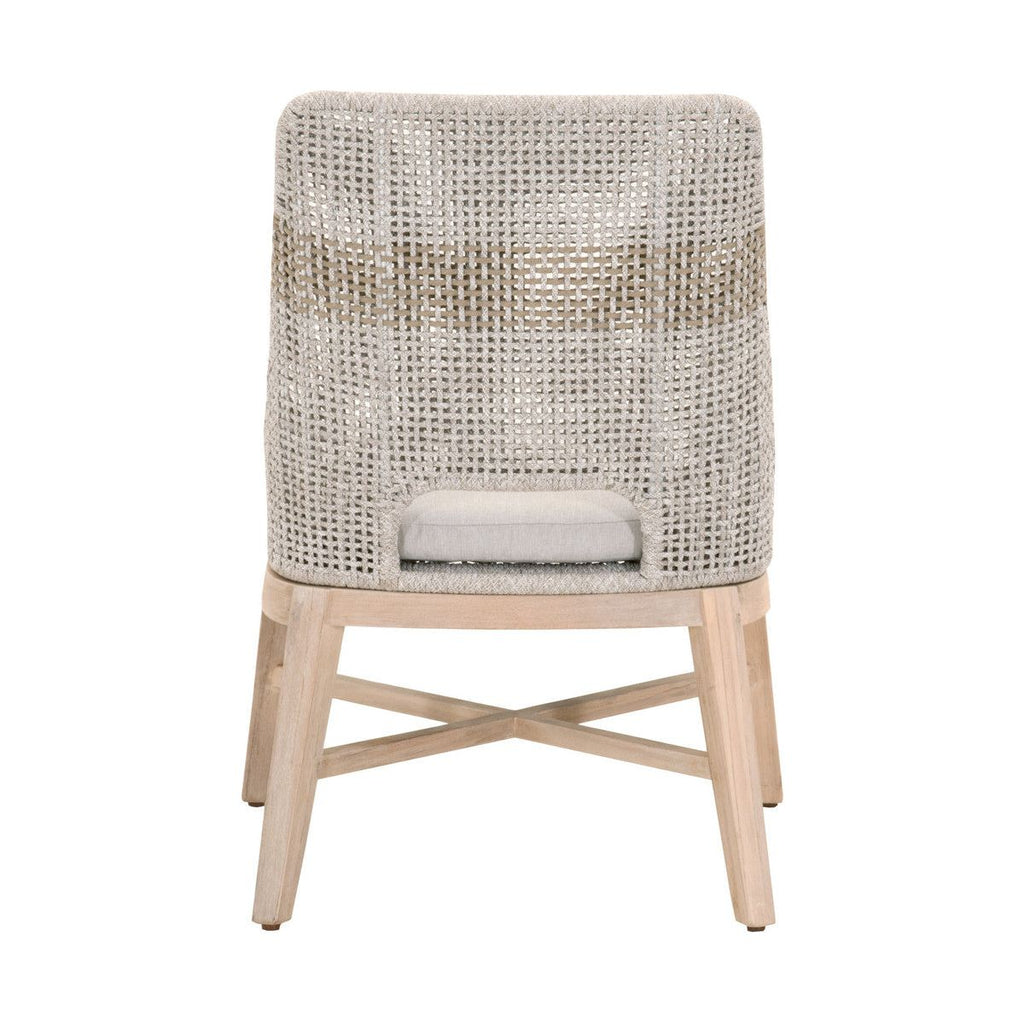 Tapestry Outdoor Dining Chair - Taupe and White Rope