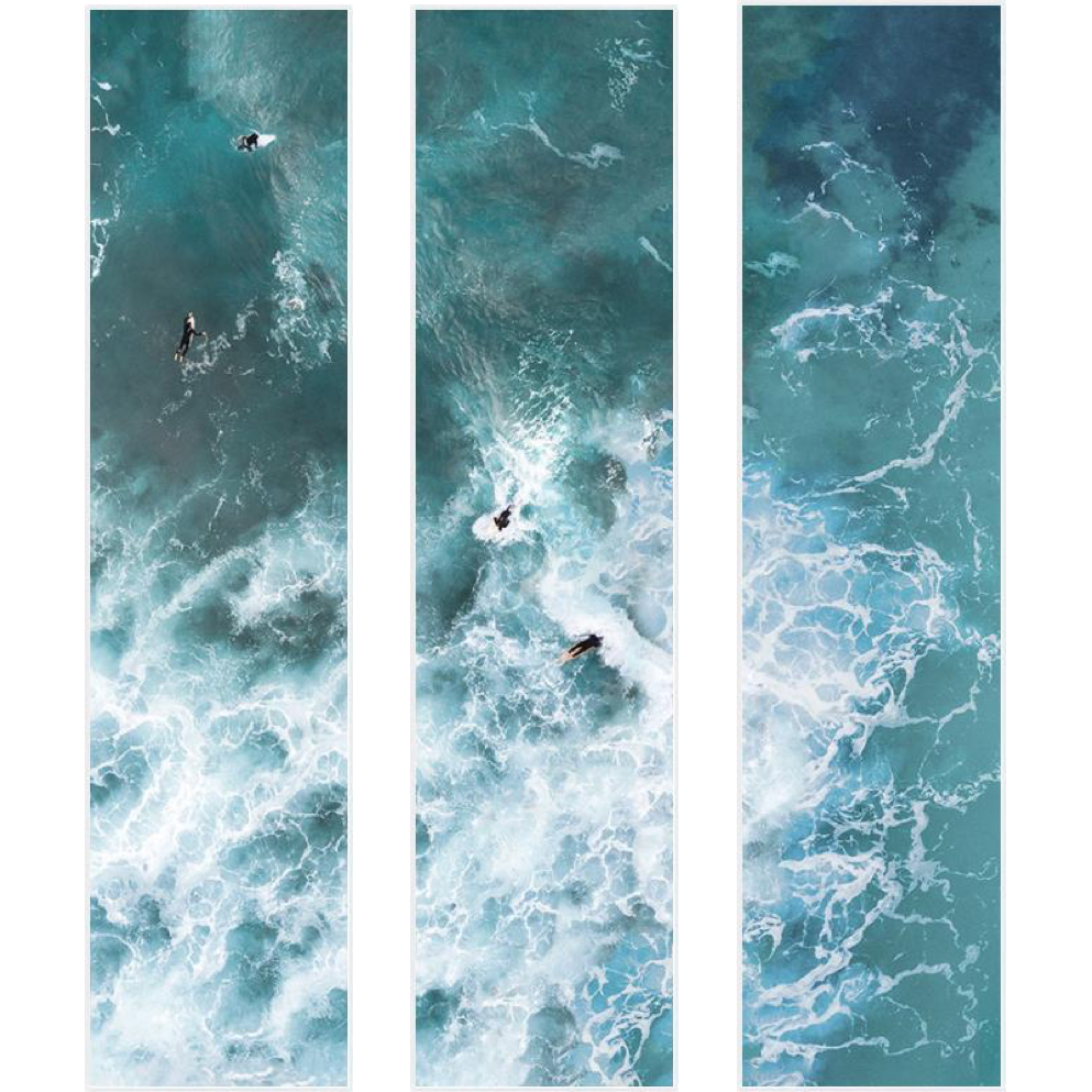 Aerial Surf Triptych Art