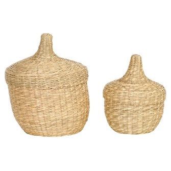 Handwoven Seagrass Containers