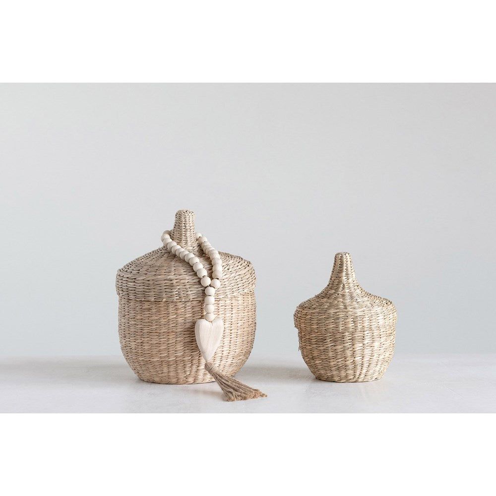 Handwoven Seagrass Containers